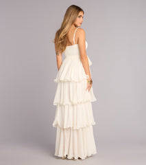 Love in Layers Ruffle Chiffon Maxi Dress