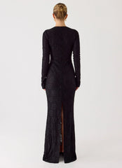Astoria Long Sleeve Maxi Dress - Black