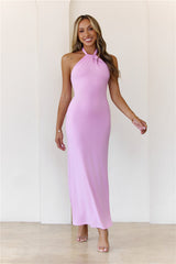 Sparkalina Halter Maxi Dress Pink