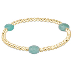 Admire Gem 3mm Gold Bracelet- Amazonite