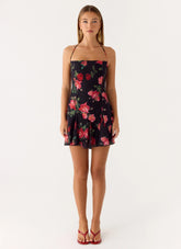 Nikyta Mini Dress - Midnight Bloom