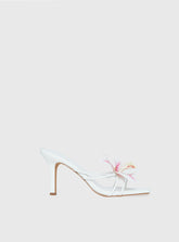 Exotic Etty Floral Detail Heels White