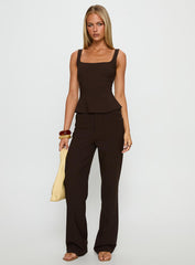 Kinsie Tailored Pants Brown