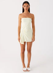 Sana Strapless Mini Dress - Yellow