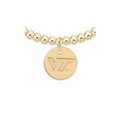 eCOLLEGIATE Classic Gold 3mm Bracelet - Virginia Tech Disc