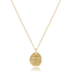 16" Necklace Gold - Inspire Small Gold Disc