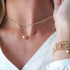 Choker Beaded - Classic Gold 2mm