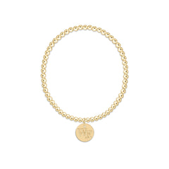 eCOLLEGIATE Classic Gold 3mm Bracelet - Wake Forest University Disc