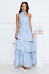 Cara One Shoulder Maxi Dress Blue