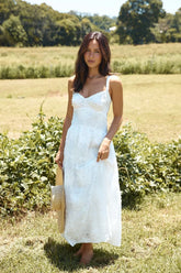 Porcelain Princess Maxi Dress White