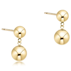 Classic 10mm Ball Drop Studs - Gold