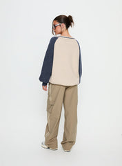Ellyn Baggy Cargo Pants Khaki