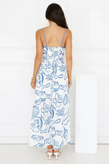 Seashell Glow Maxi Dress White