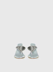 Miss You More Glitter Mesh Heels Silver