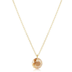 16" Necklace Gold - Reflection Small Charm - 11