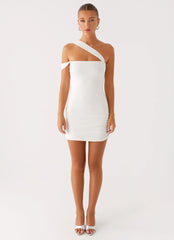 Lena Ruched Mini Dress - Ivory
