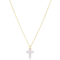 16" Necklace Gold - Blessed Crystal Charm