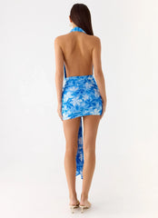 Orchard Mini Dress - Indigo Garden
