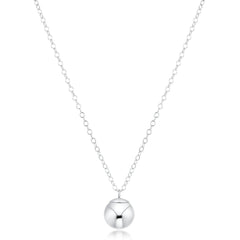 16" Necklace Sterling - Classic Sterling 10mm Charm