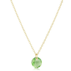 16" Necklace Gold - Reflection Small Charm - 08