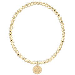 eCOLLEGIATE Classic Gold 3mm Bracelet - Auburn Disc