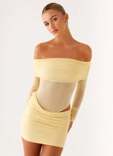No Doubt Mini Dress - Yellow