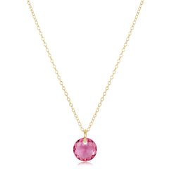 16" Necklace Gold - Reflection Small Charm - 10