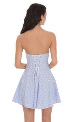 Amiens Coast Striped Floral Strapless Dress