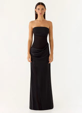 Champagne Skies Maxi Dress - Black