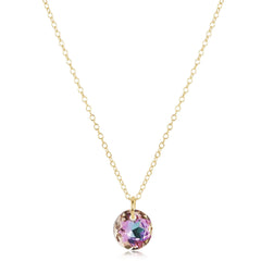 16" Necklace Gold - Reflection Small Charm - 06