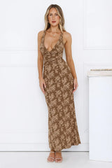 Remind Me Later Maxi Dress Brown