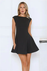 Office Hours Mini Dress Black