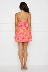 Floral Freshness Mini Dress Orange