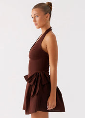 Avalo Mini Dress - Chocolate