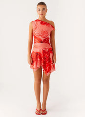 Wade Mini Dress - Sicily Sunsets Print