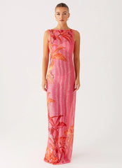 Sorella Maxi Dress - Tropical Pink Print