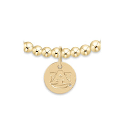eCOLLEGIATE Classic Gold 3mm Bracelet - Auburn Disc