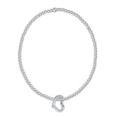 Classic Sterling 2.5mm Bracelet - Love Sterling Charm