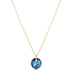 16" Necklace Gold - Reflection Small Charm - 12