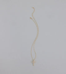 Divine Sparkle Cubic Zirconia Cross Necklace