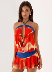 Telling You Mini Dress - Sunburnt Petal