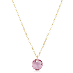 16" Necklace Gold - Reflection Small Charm - 02