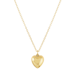 16" Necklace Gold - Love Plush Gold Charm