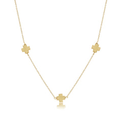 choker simplicity chain gold - signature cross gold