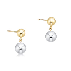 Classic 8mm Ball Drop Studs - Mixed Metal