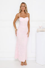 Love Bitten Lace Maxi Dress Pink