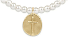 Classic Pearl 4mm Bracelet - Inspire Gold Disc