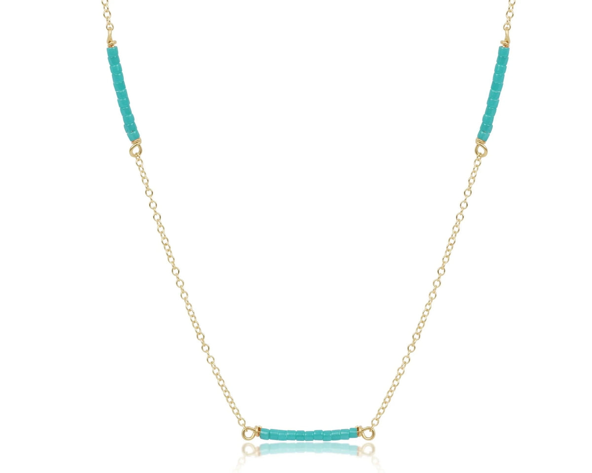 15" Choker Simplicity Chain Gold - Hope Bliss - Turquoise