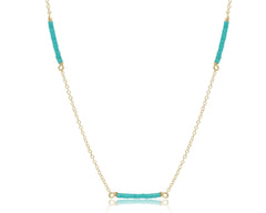 15" Choker Simplicity Chain Gold - Hope Bliss - Turquoise