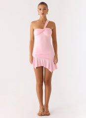 Not Your Fan Cut Out Mini Dress - Pink